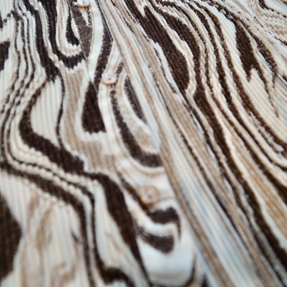 CATO Marble Brown Tan Creme Button down shirt Large - Picture 2 of 5